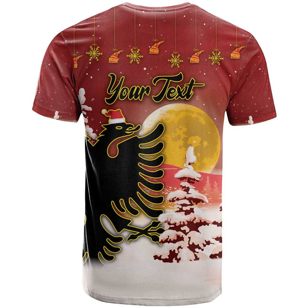 Personalized Albania Christmas T-Shirt Gezuar Krishtlindjet Graphic Tee