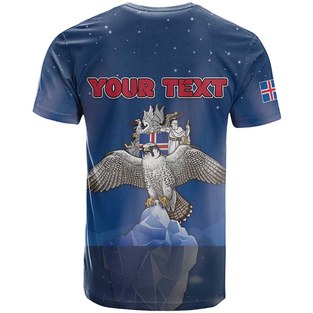 Personalized Iceland T-Shirt The Gyrfalcon With Symbol Graphic Tee
