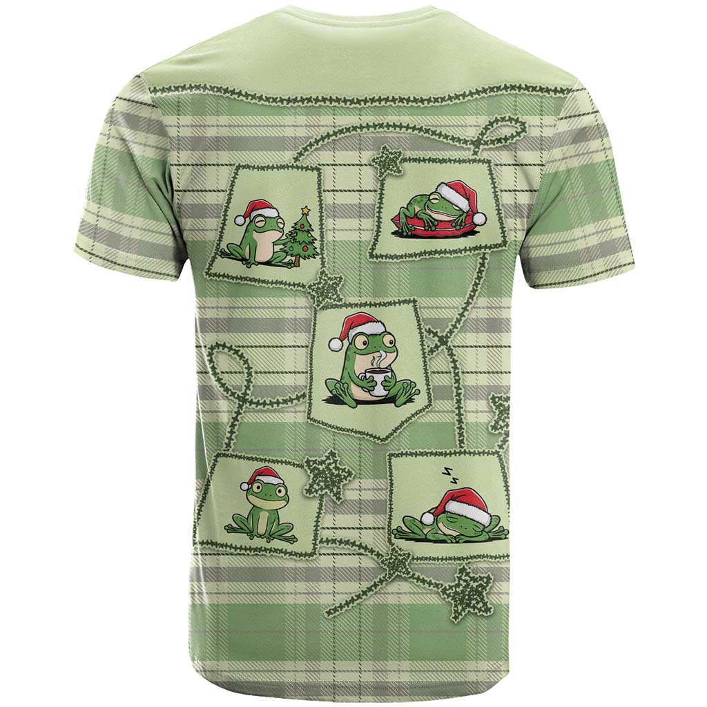 Western Yoke T-Shirt Frog Christmas Cute Style Graphic Tee