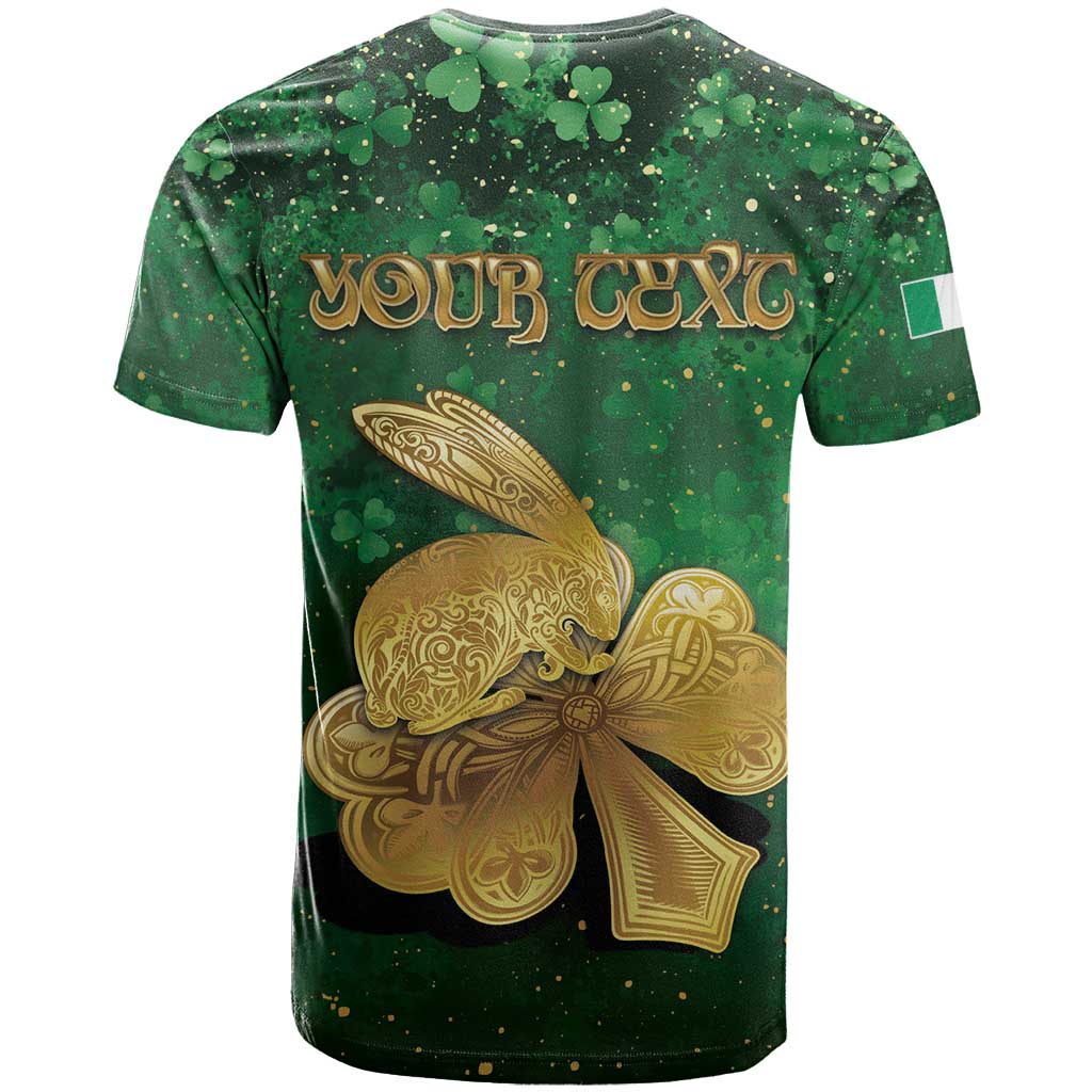Personalized Ireland T-Shirt The Shamrock With The Irish Hare Patterns Graphic Tee