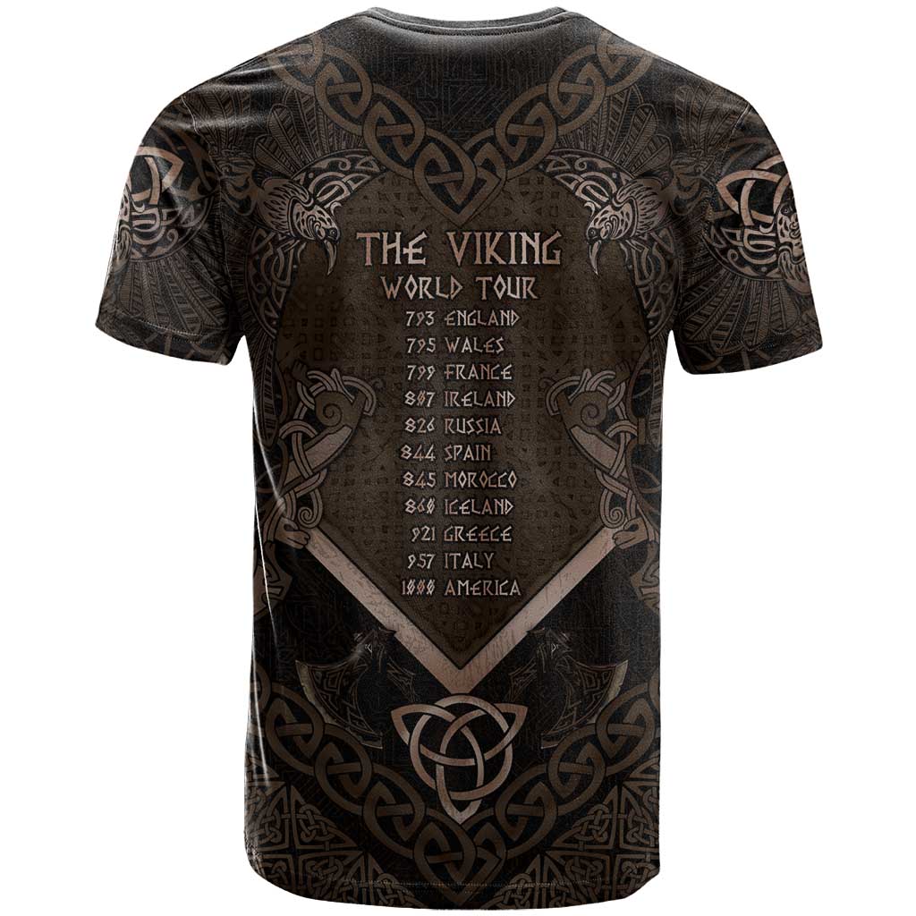 The Viking World Tour T-Shirt Ancient Celtic Knot Patterns Graphic Tee