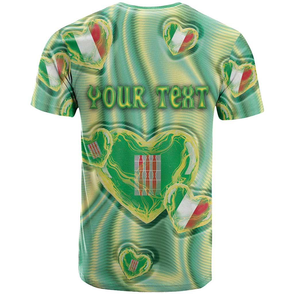 Personalized Italy Umbria T-Shirt Flag Emerald Heart Candy Graphic Tee