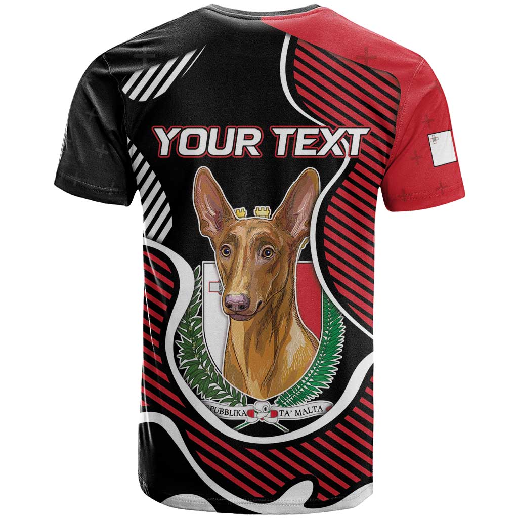 Personalized Malta T-Shirt Pharaoh Hound In Coat Of Arms Graphic Tee