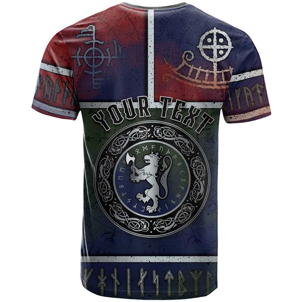 Personalized Norwegian Empire T-Shirt Ancient Viking Patterns Graphic Tee