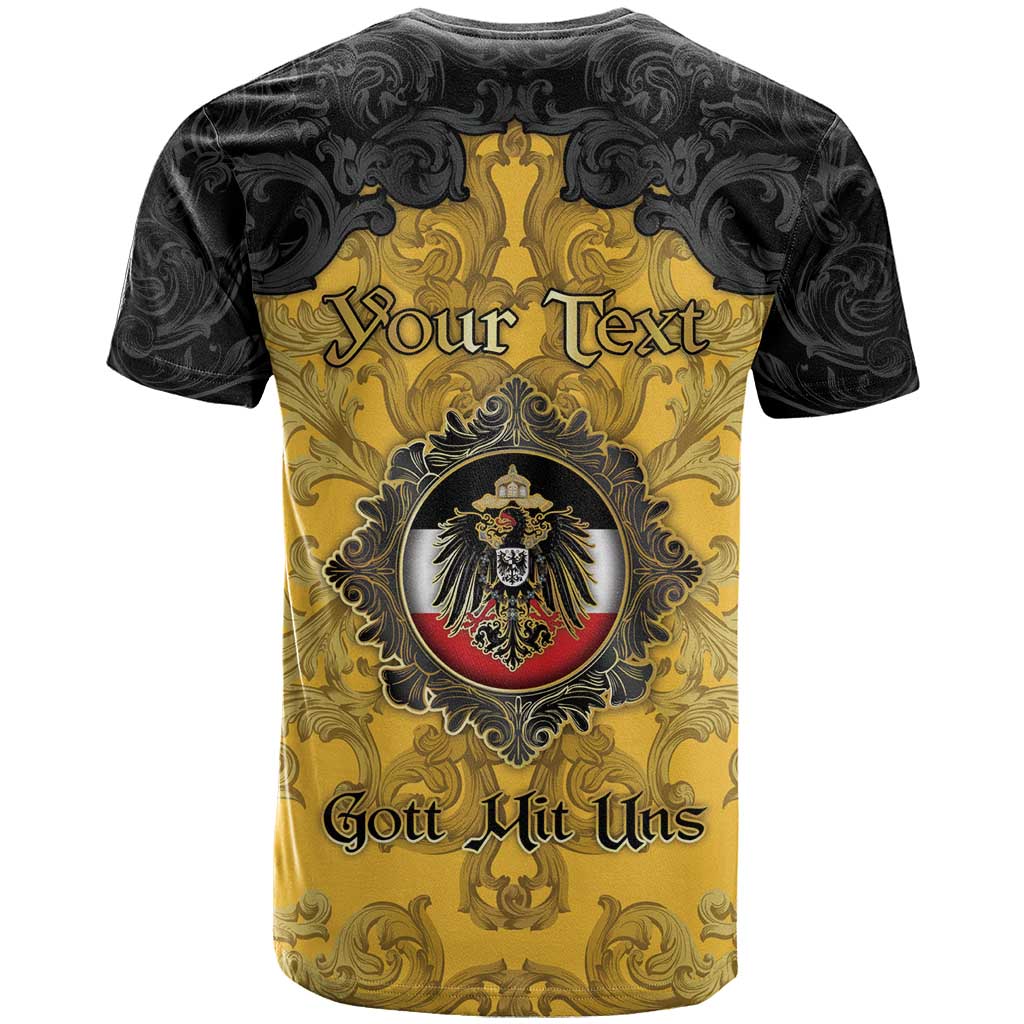Personalized German Empire T-Shirt Imperial Black Eagle With Baroque Patterns Graphic Tee