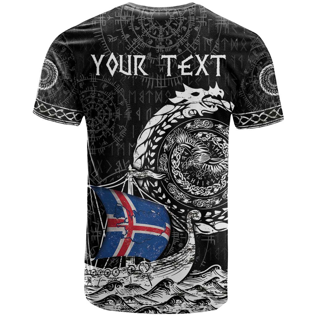 Personalized Viking Iceland T-Shirt Icelander Viking Ship Graphic Tee