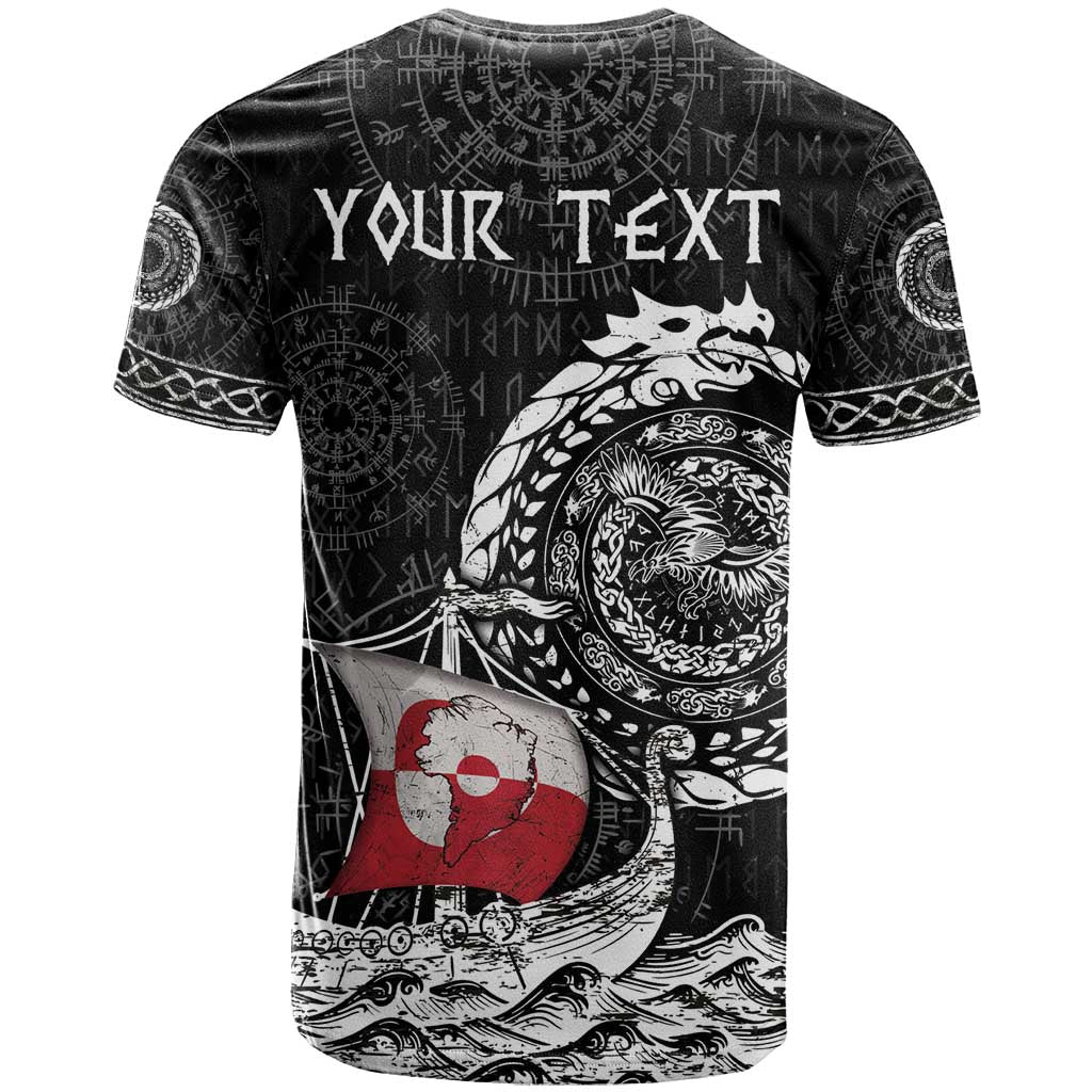 Personalized Viking Greenland T-Shirt Greenlander Viking Ship Graphic Tee
