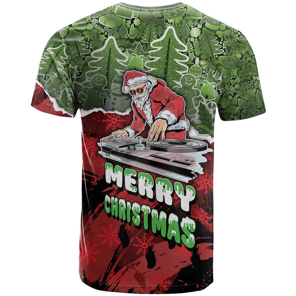 Hip Hop Christmas T-Shirt DJ Santa Ho Ho Flow Graphic Tee