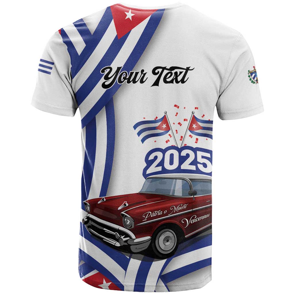 Personalized Cuba 2025 Independence Day T-Shirt The Beauty Of Classic Car Graphic Tee
