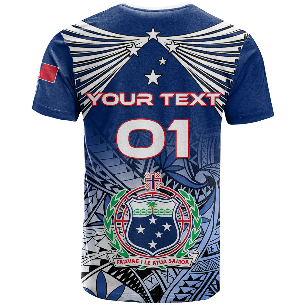 Custom Samoa Rugby T-Shirt Toa Samoa Myriad Patterns Graphic Tee