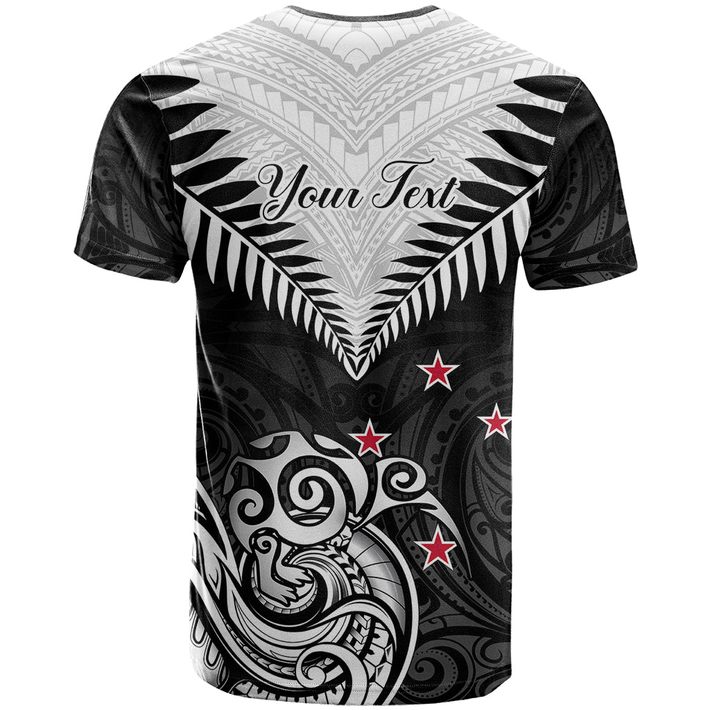 Personalised New Zealand T-Shirt Aotearoa Maori Kiwi Black Fern Graphic Tee