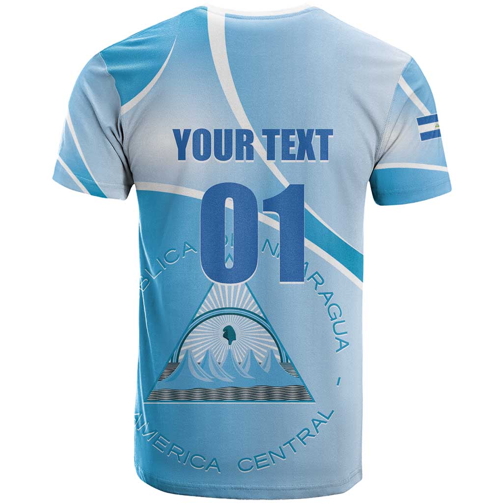 Custom Nicaragua Football T-Shirt Vamos Los Pinoleros Graphic Tee