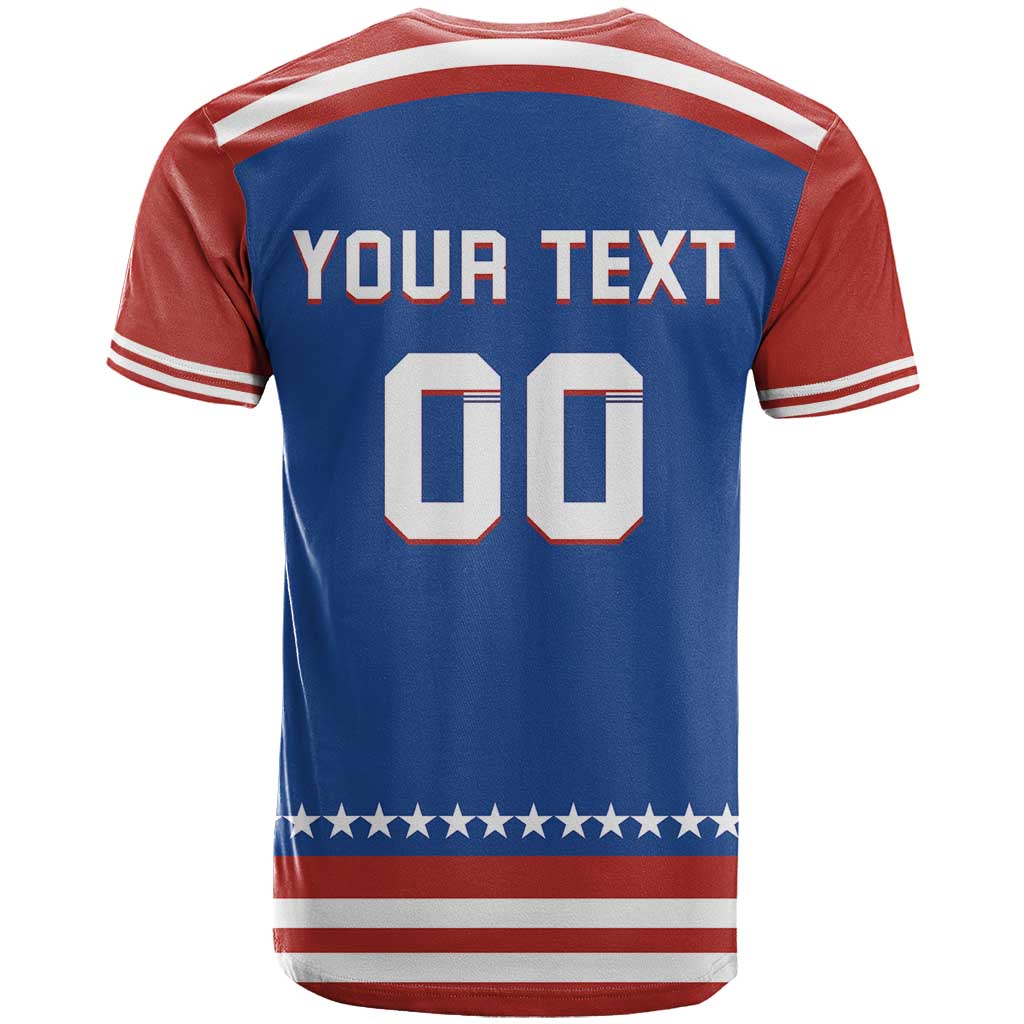 Custom Hockey 2026 USA Blue T-Shirt United States Go Champions Graphic Tee