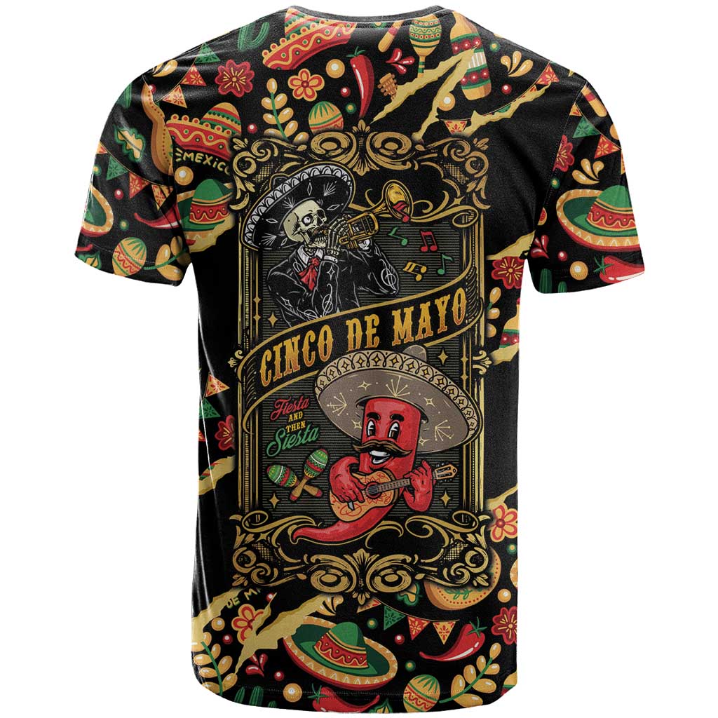 Mexico Cinco de Mayo T-Shirt Fiesta and then Siesta Graphic Tee
