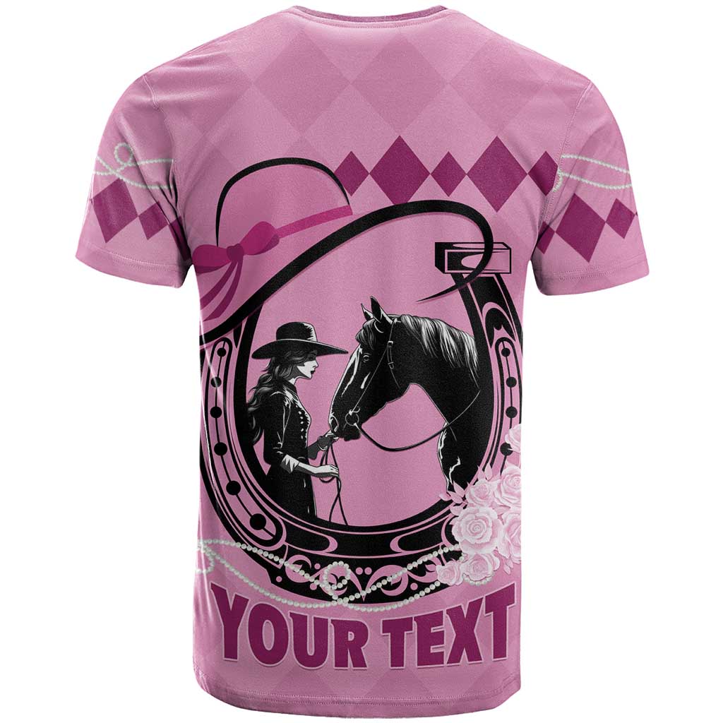 Personalized Kentucky Horse Racing T-Shirt Beauty and The Horse Pink Version Graphic Tee