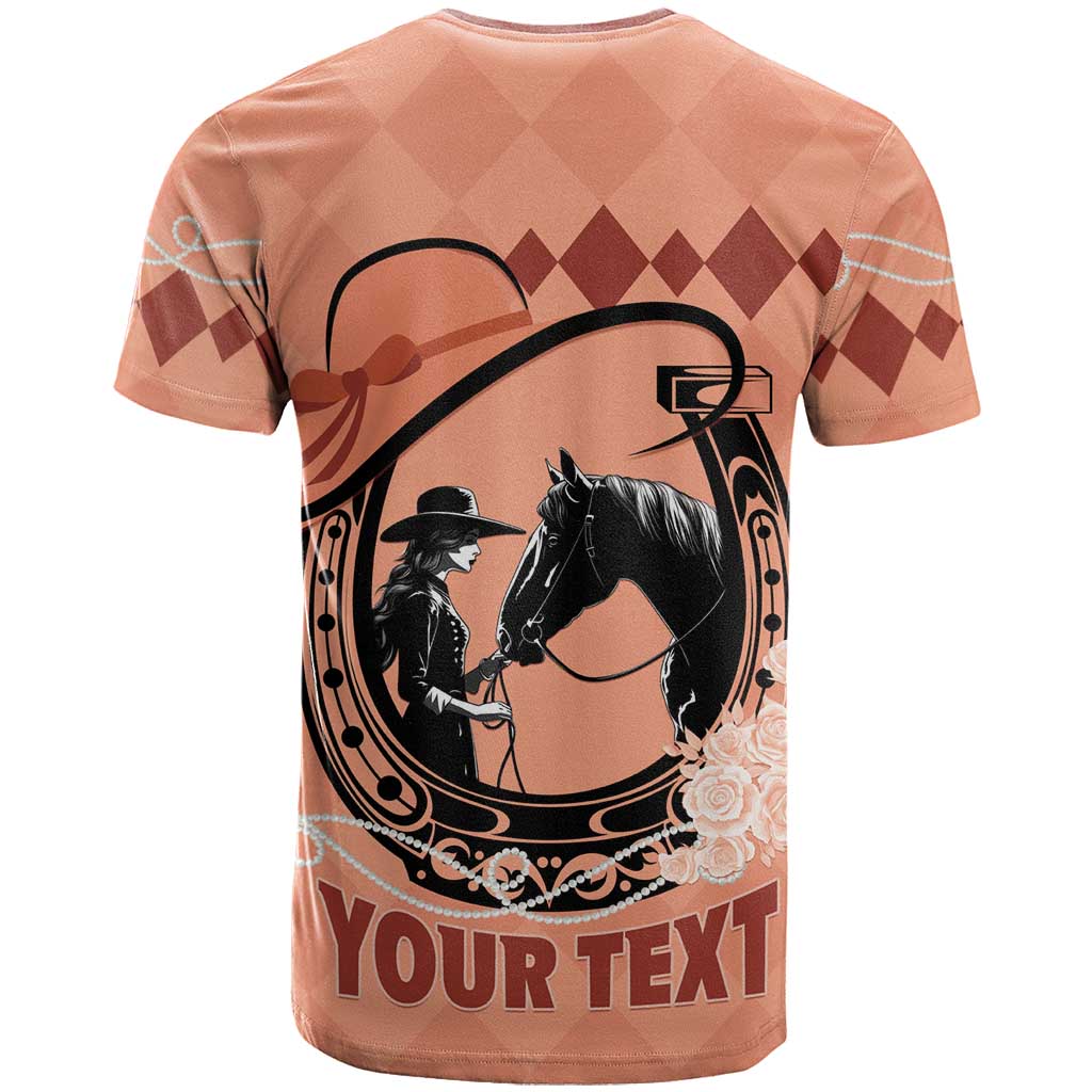 Personalized Kentucky Horse Racing T-Shirt Beauty and The Horse Orange Version Graphic Tee