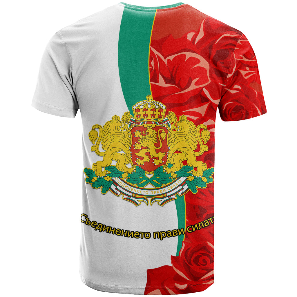 Bulgaria Liberation Day T-Shirt Lion With Rose Flag Style Graphic Tee