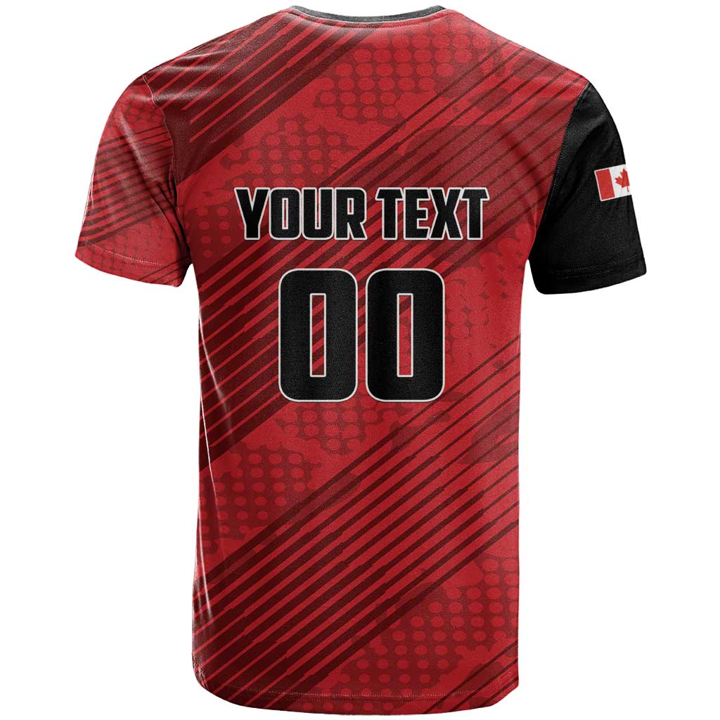 Custom Canada Soccer T-Shirt Maple Leaf Together We Rise Graphic Tee
