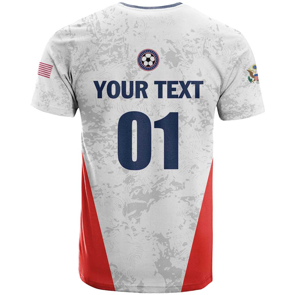 Custom USA Soccer Team T-Shirt Red All Over Graphic Tee