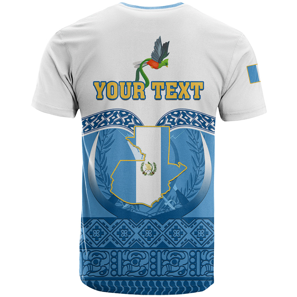 Personalised Guatemala Independence Day T-Shirt Guatemalan Coat of Arms Mix Maya Pattern Graphic Tee