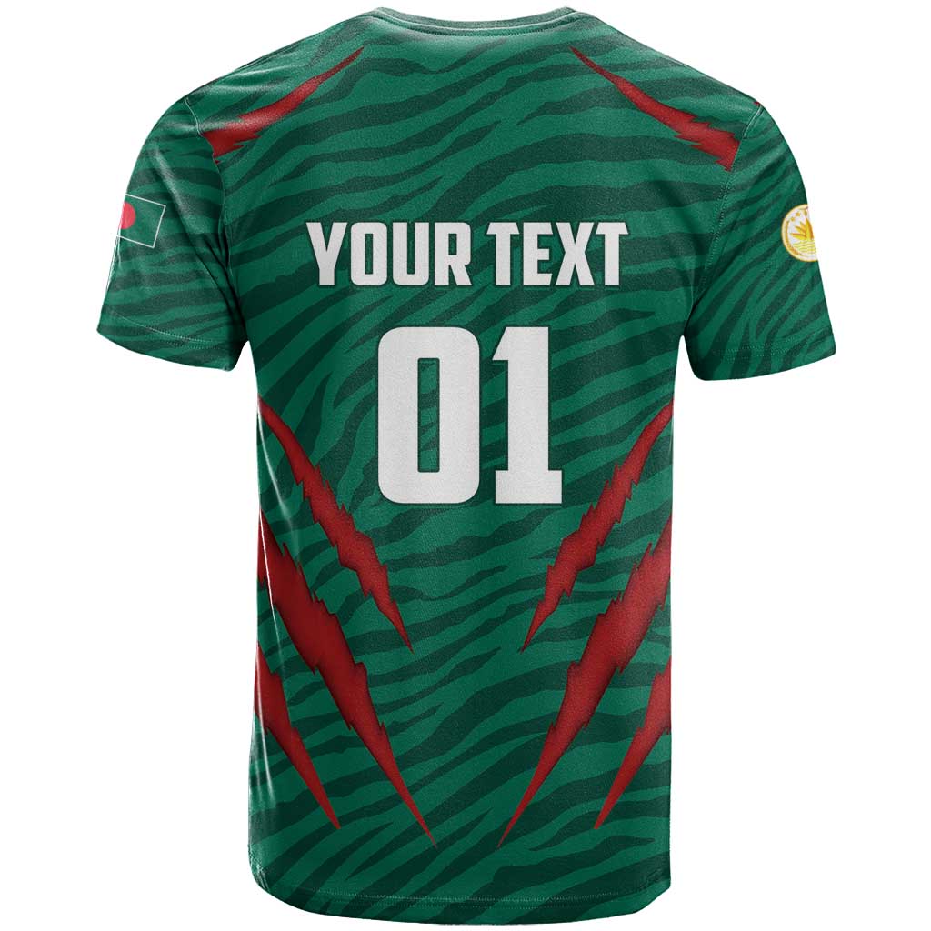 Custom Bangladesh Cricket T-Shirt The Tigers Go Champions Graphic Tee
