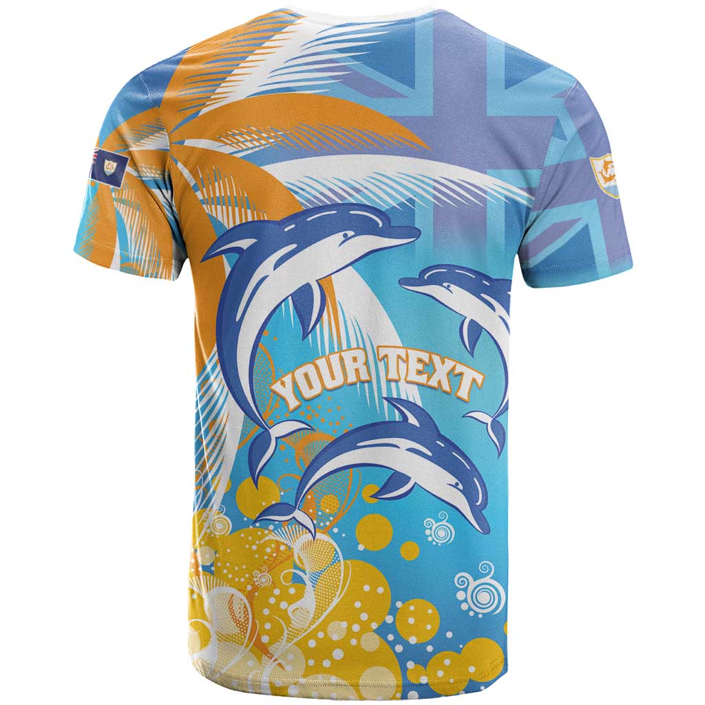 Personalised Anguilla 3 Dolphins T-Shirt Summer Stylized Graphic Tee