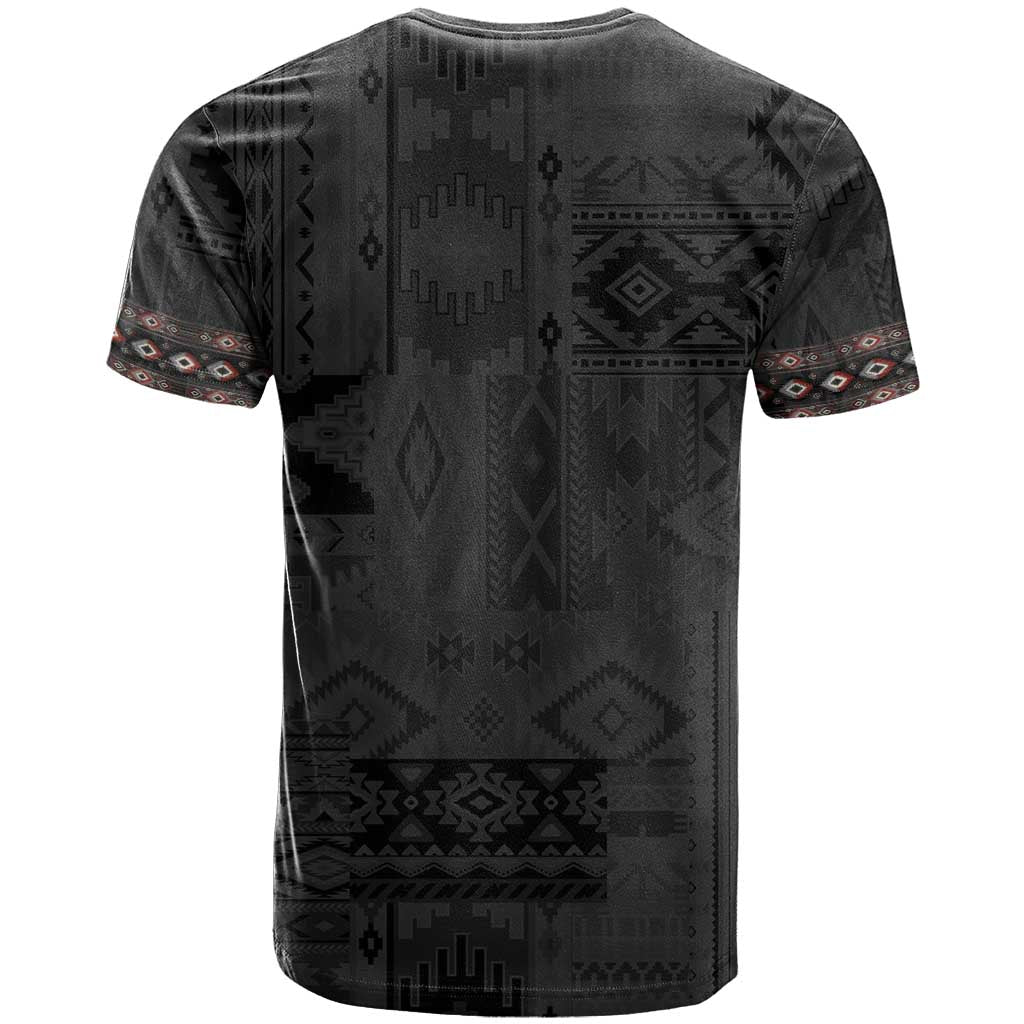 Native American Wolf T-Shirt Tribal Pattern Graphic Tee