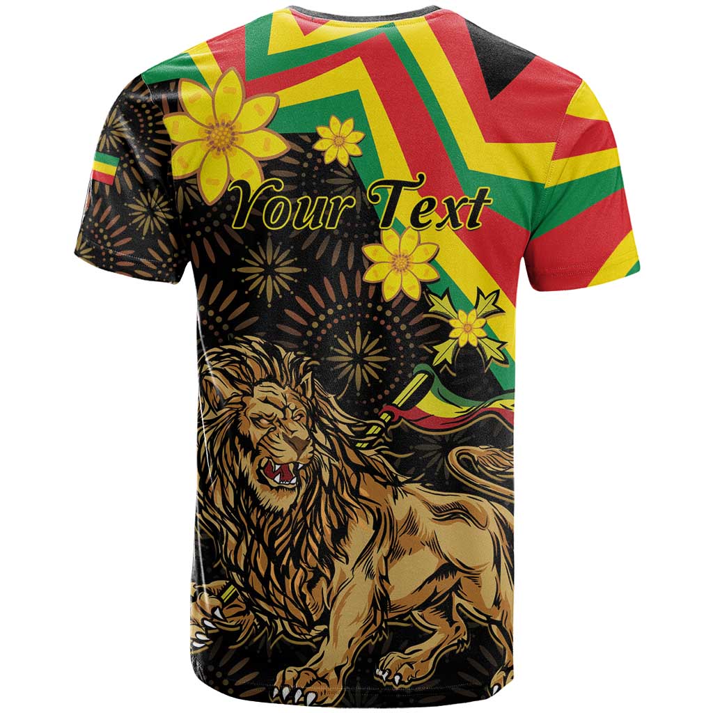 Enkutatash Ethiopia New Year T-Shirt Lion of Judah Adey Abeba Flower Graphic Tee