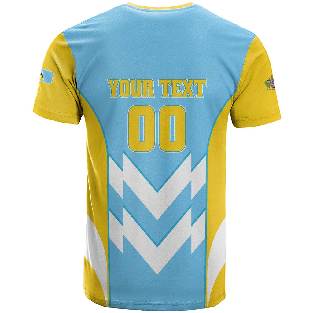 Custom Rugby Saint Lucia T-Shirt The Lucian Go Champion Graphic Tee