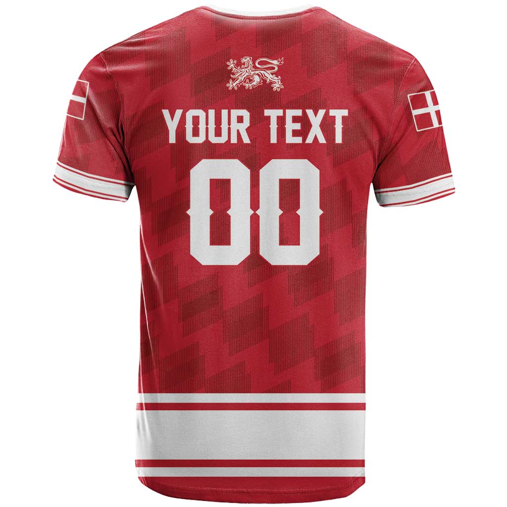 Custom Hockey 2026 Denmark T-Shirt Danish Lions Go Champions Graphic Tee