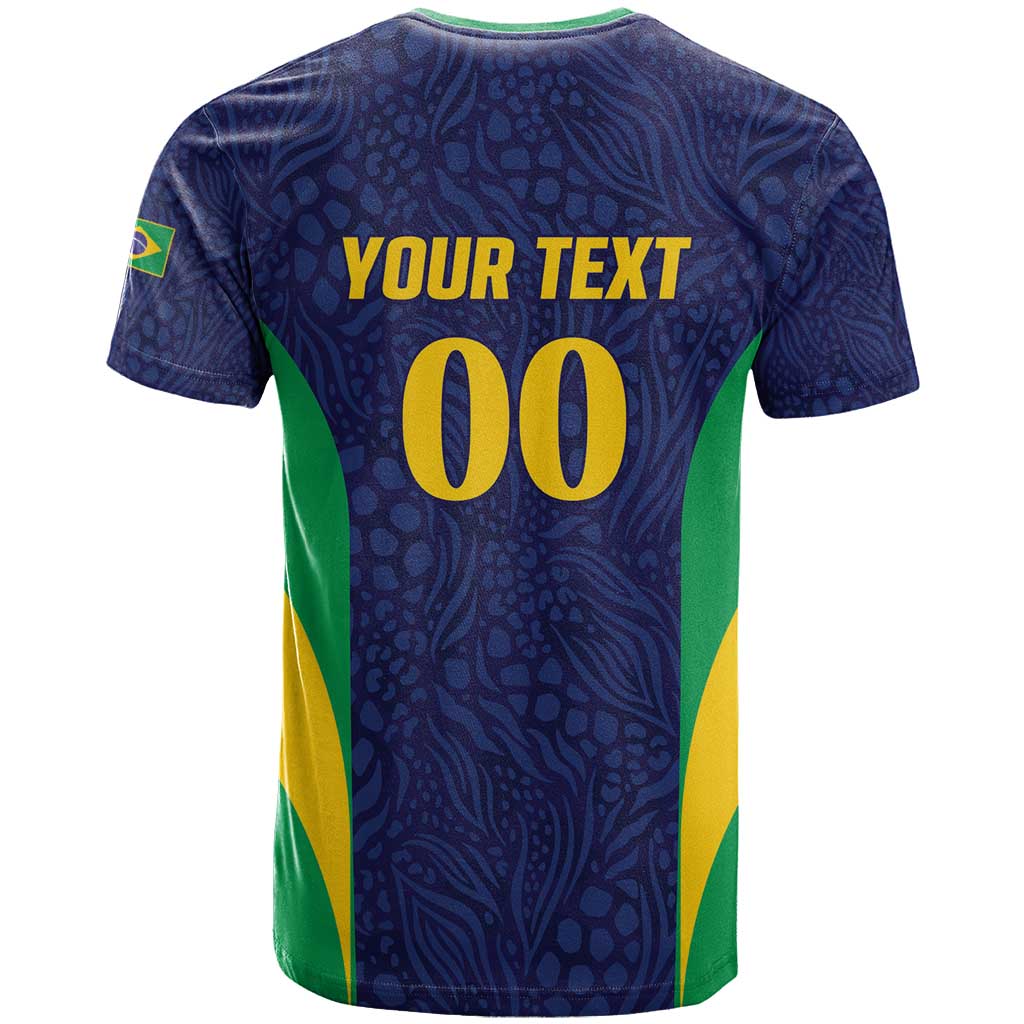 Custom Brazil Football T-Shirt Canary Squad Go Champions Graphic Tee
