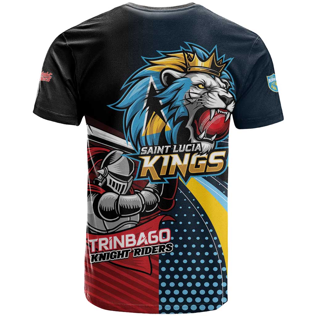 Knight Riders Trinbago Vs Kings St Lucia Cricket T-Shirt Graphic Tee