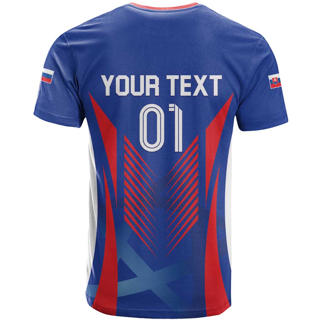 Custom Slovakia 2024 Football T-Shirt Slovenska Sokoli Graphic Tee