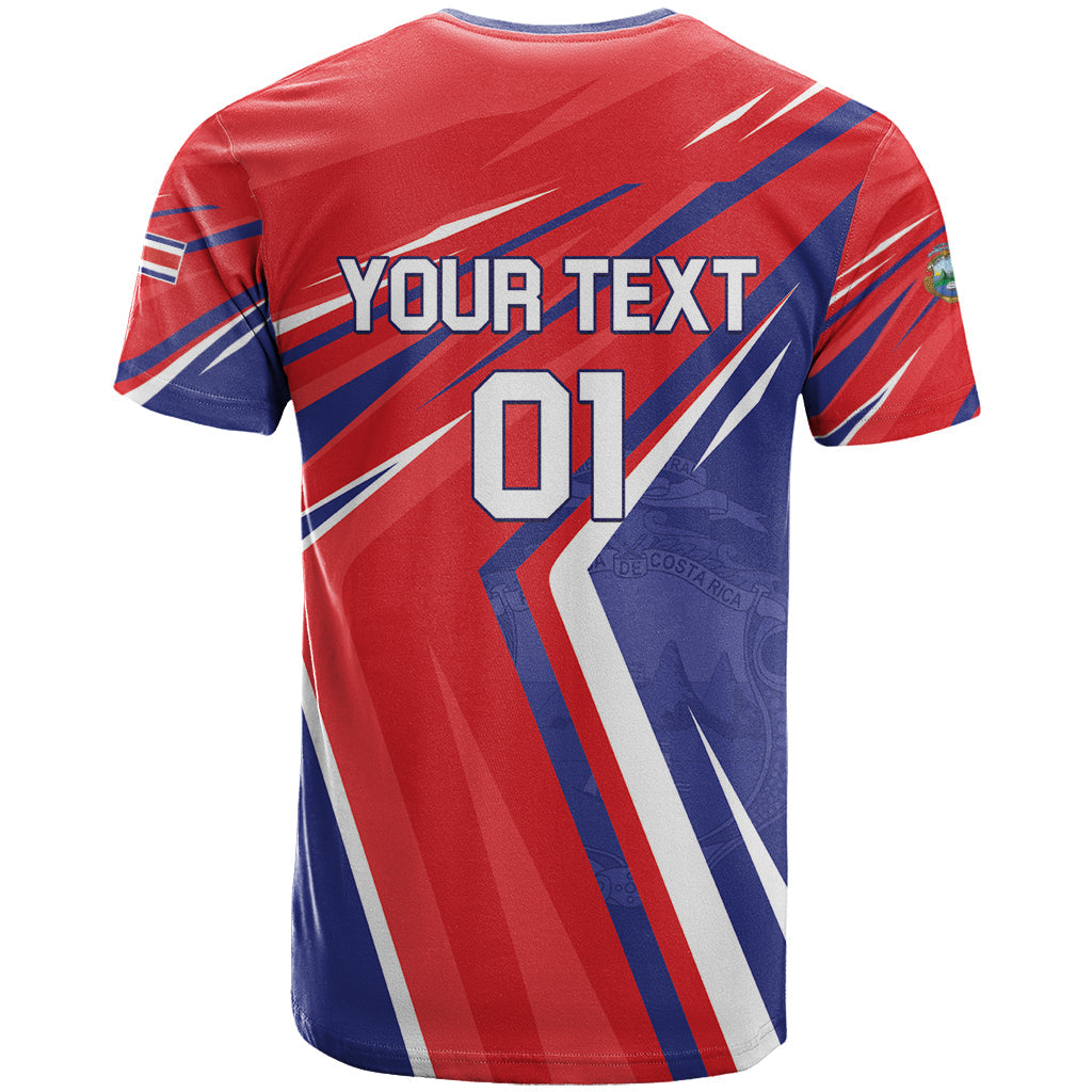Personalized Costa Rica 2024 Soccer T-Shirt Come On Los Ticos Graphic Tee