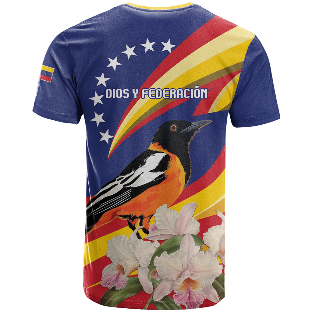 Venezuela Independence Day T-Shirt Venezuelan Troupial Cattleya Mossiae Graphic Tee