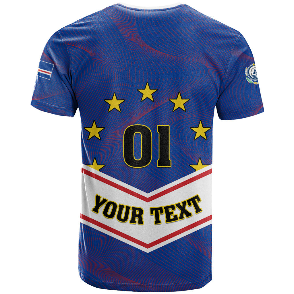Cape Verde Football T-Shirt Come On Tubaroes Azuis Graphic Tee