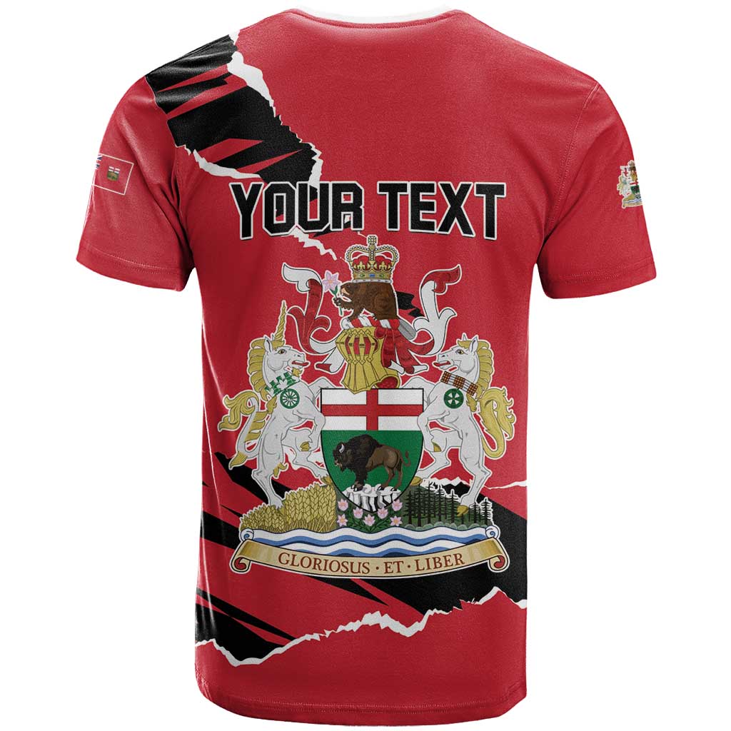 Personalized Canada Manitoba Province Bison T-Shirt Gloriosus et Liber Graphic Tee