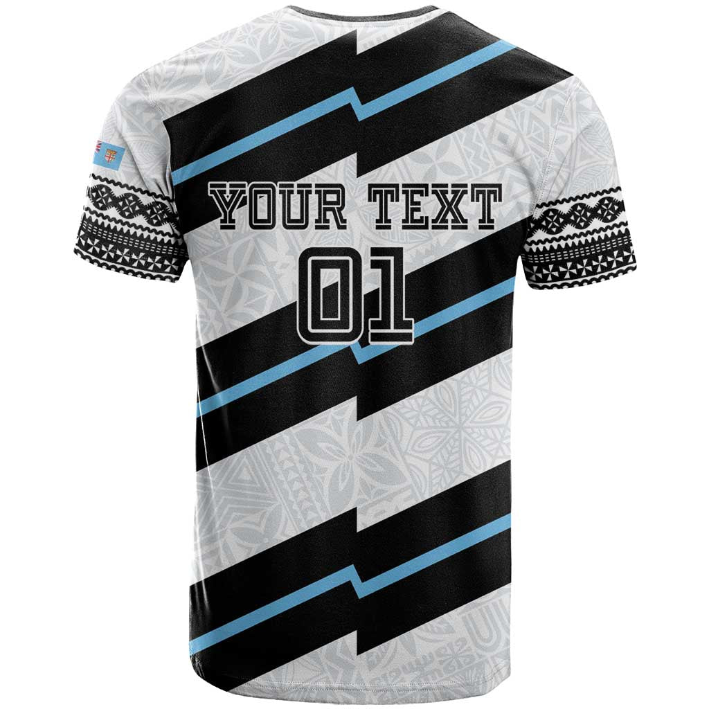 Custom Fiji 2024 Rugby T-Shirt Fijian Tapa Pattern Graphic Tee