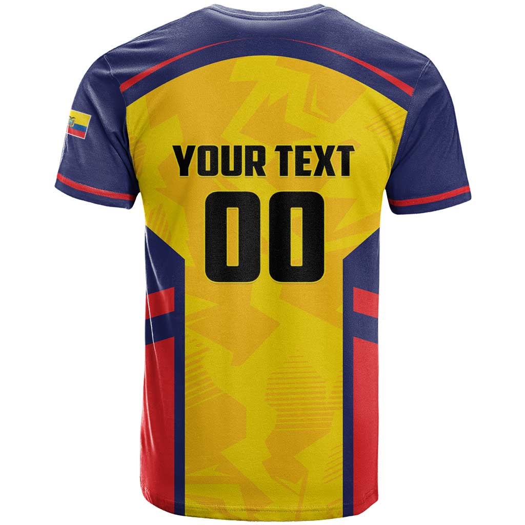 Custom Ecuador Rugby T-Shirt Los Piqueros Go Champions Graphic Tee