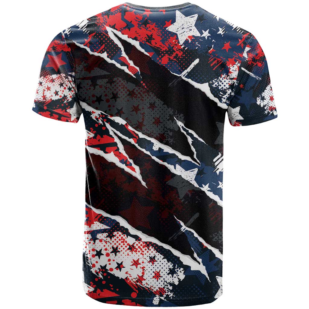 No Kings In America Since 1776 T-Shirt Grunge Style Graphic Tee