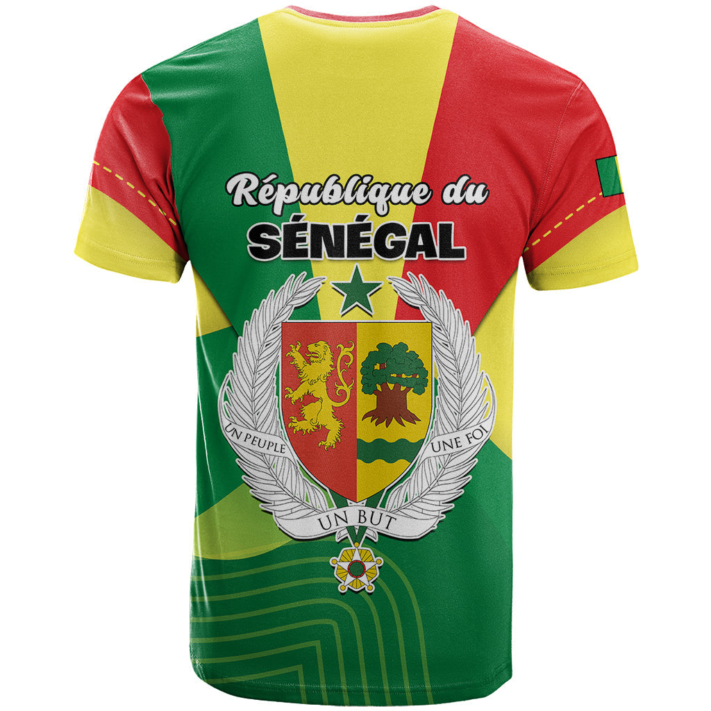 Senegal T-Shirt Bahamian Lion Baobab Flag Style Graphic Tee