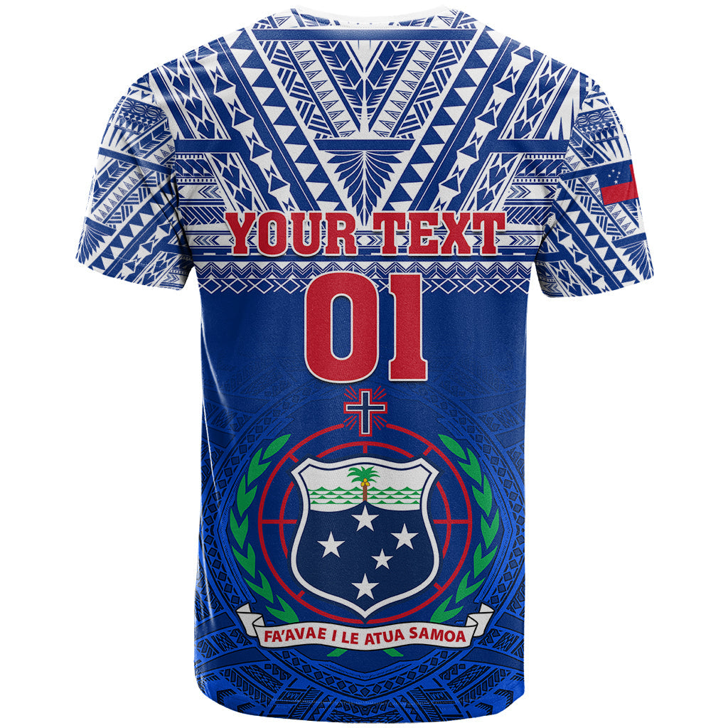 Custom Samoa Rugby T-Shirt Manu Samoa Polynesian Tatoo Pattern Graphic Tee