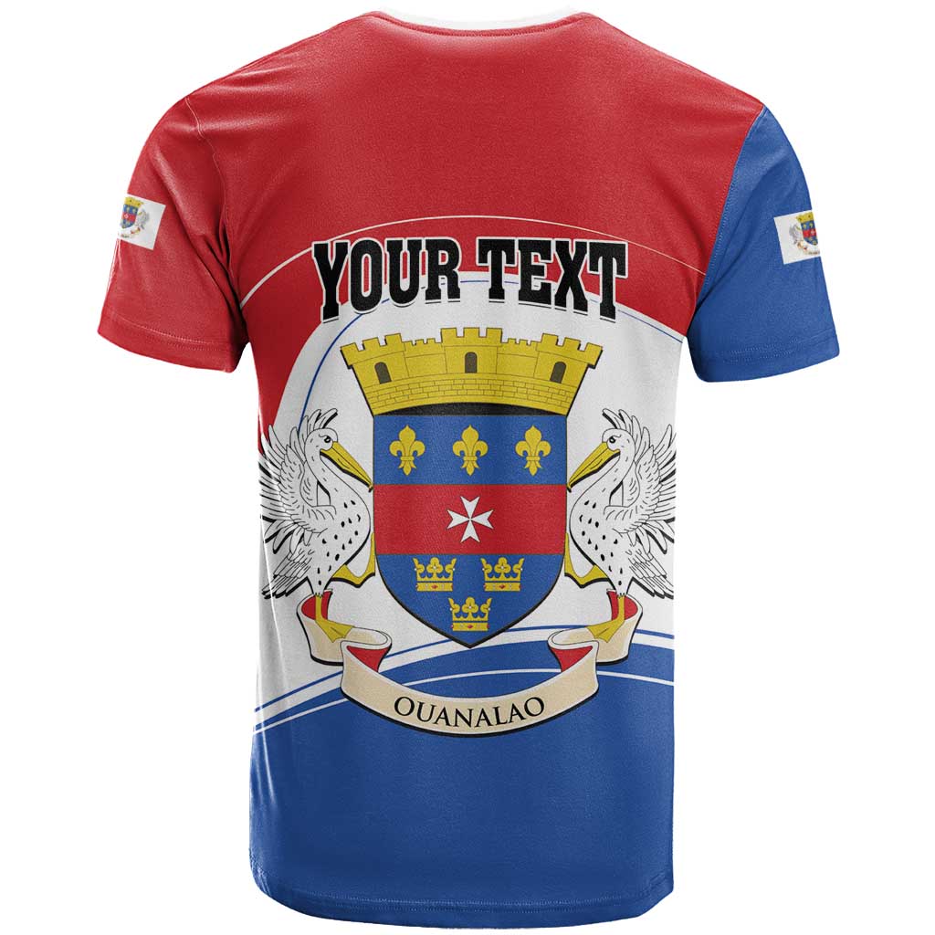 Personalised Saint Barthelemy T-Shirt Ouanalao Coat of Arms Graphic Tee