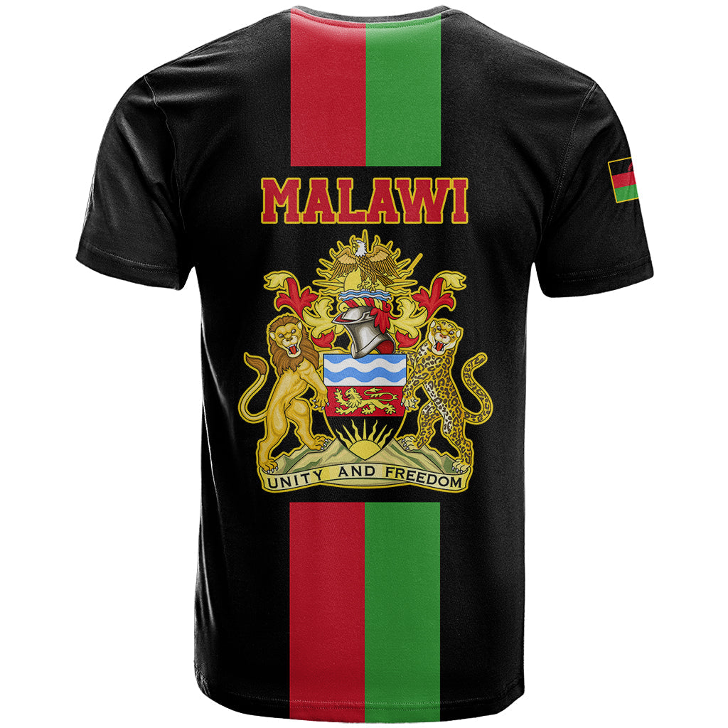 Malawi T-Shirt With Coat Of Arms Flag Style Graphic Tee
