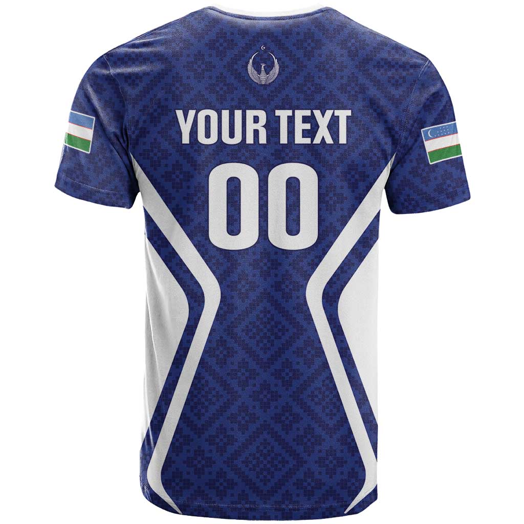 Custom Football Uzbekistan T-Shirt Milliy Jamoa Blue Version Graphic Tee