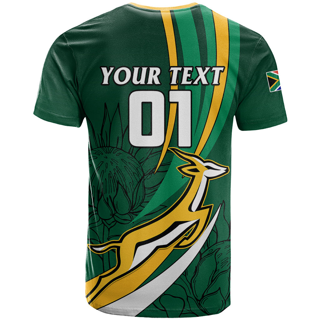Personalised South Africa Rugby T-Shirt Springboks Go Champions World Cup Graphic Tee