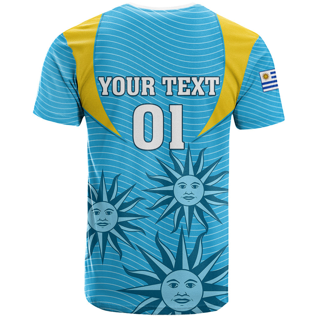 Custom Uruguay Rugby T-Shirt Los Teros Go World Cup Graphic Tee