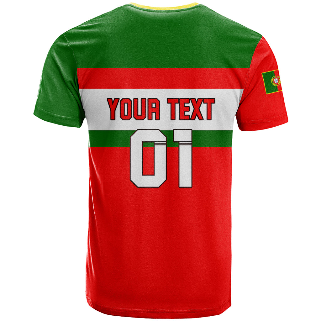 Custom Portugal Rugby T-Shirt Os Lobos Go World Cup Graphic Tee
