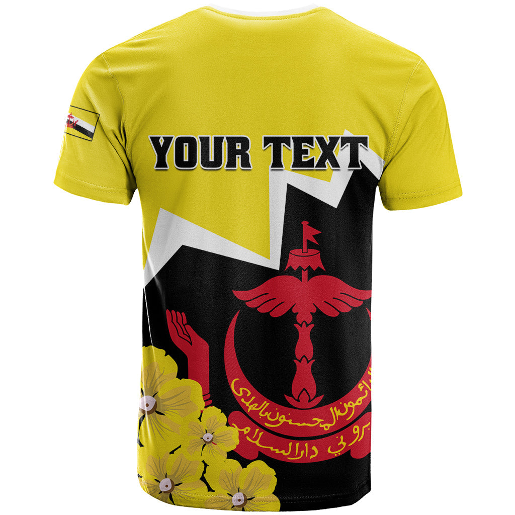 Brunei Darussalam National Day T-Shirt Coat Of Arms Simpor Flower Graphic Tee