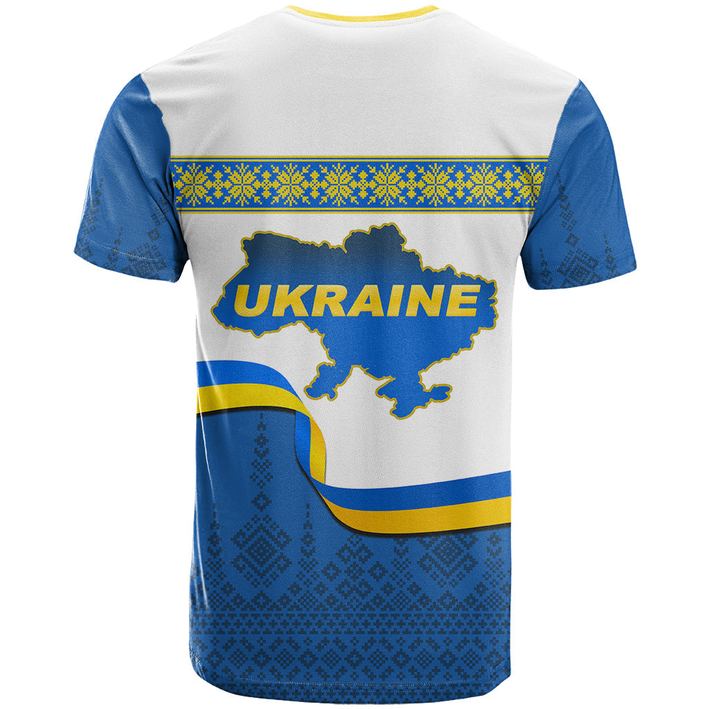 Ukraine T-Shirt Ukrainian Map Vyshyvanka Pattern Graphic Tee
